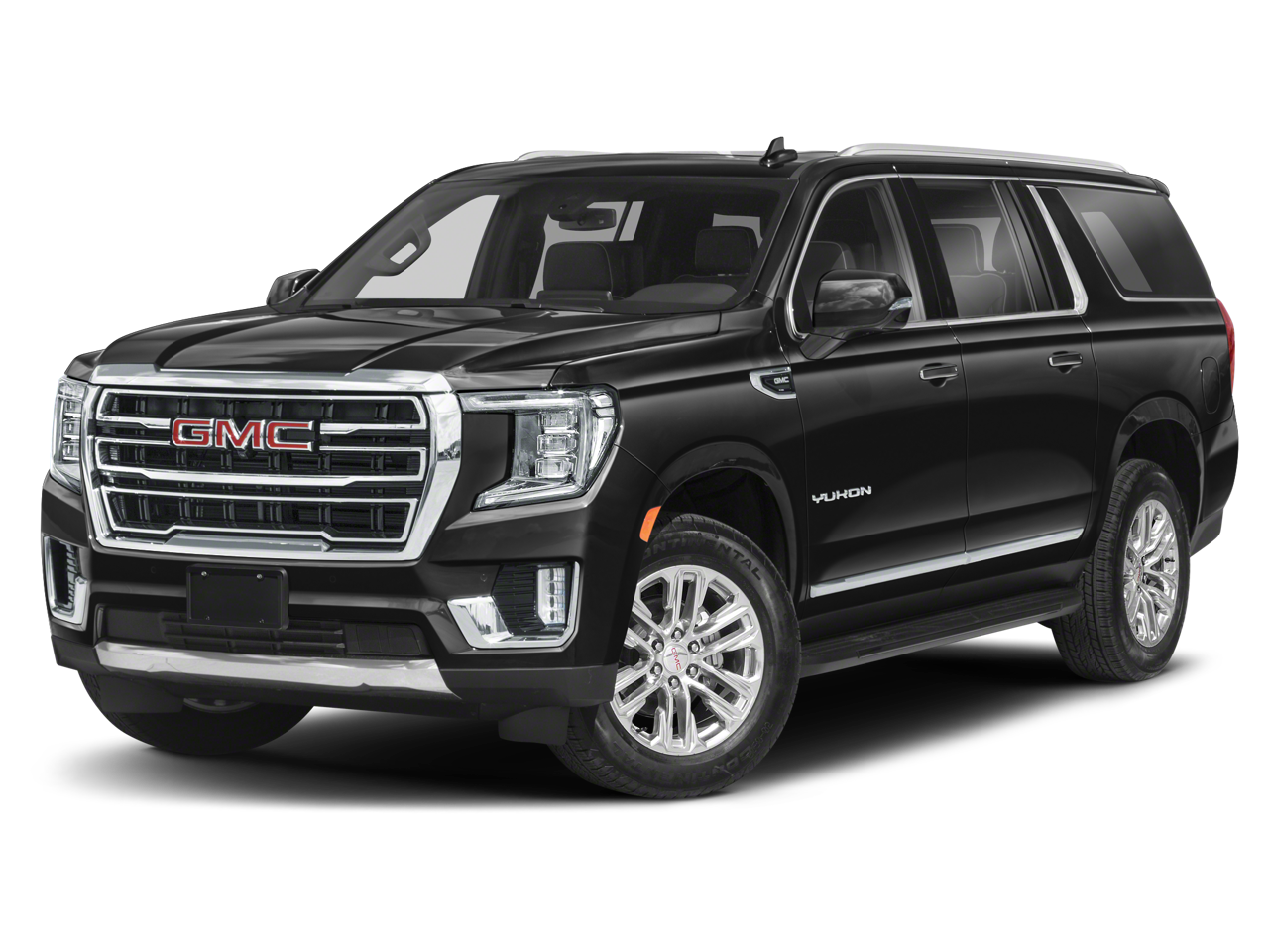 2024 GMC Yukon XL SLT in Volcanic Red Tintcoat — front three-quarter view