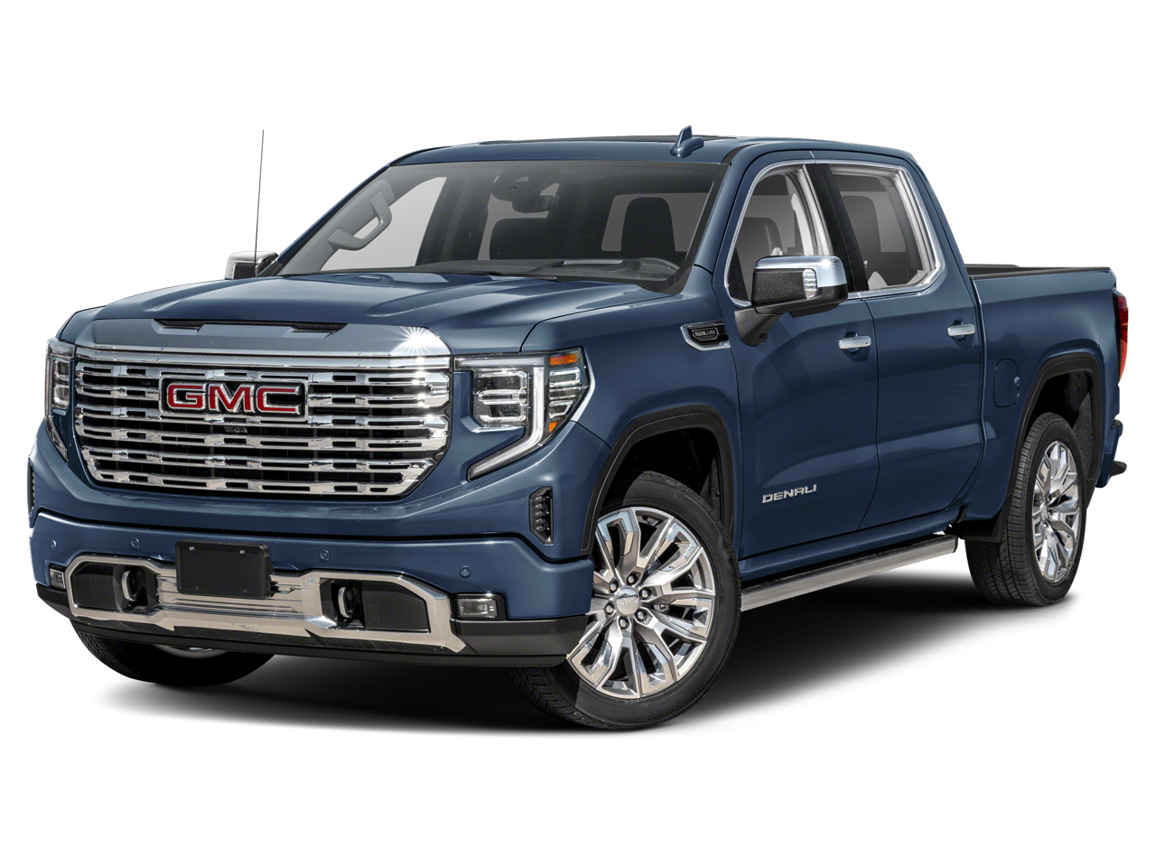 2025 GMC Sierra 1500 Denali in Titanium Rush Metallic — front three-quarter view
