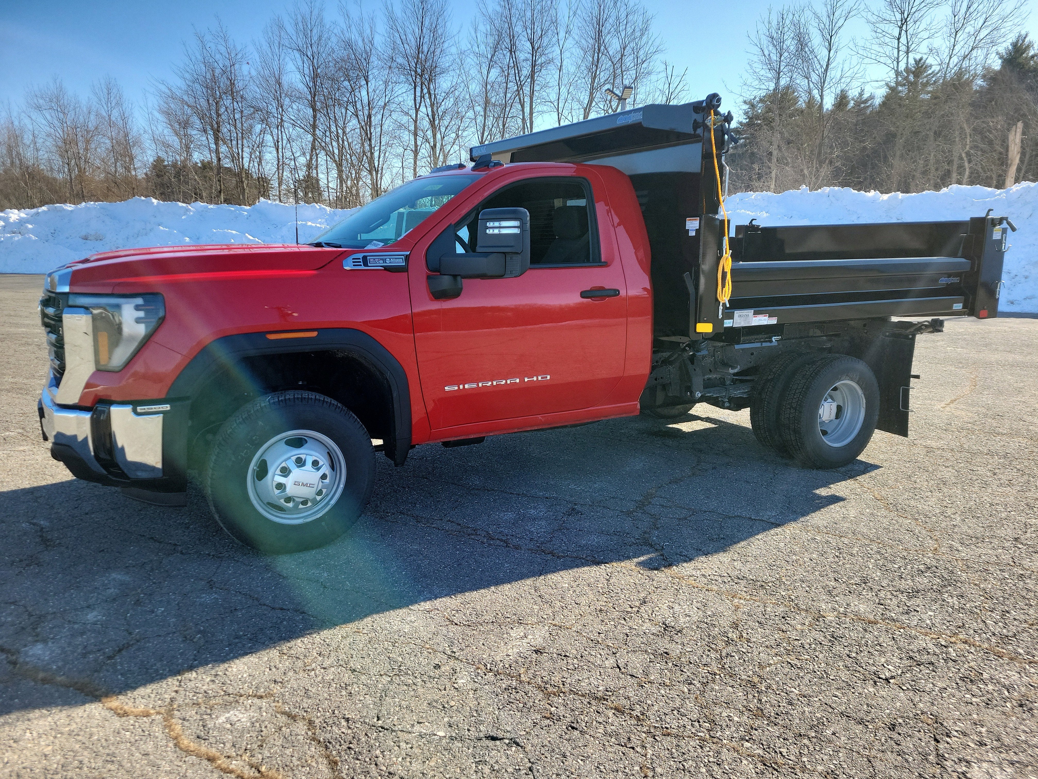 2026 GMC Sierra 3500 HD Chassis Cab Pro in Cardinal Red — front three-quarter view