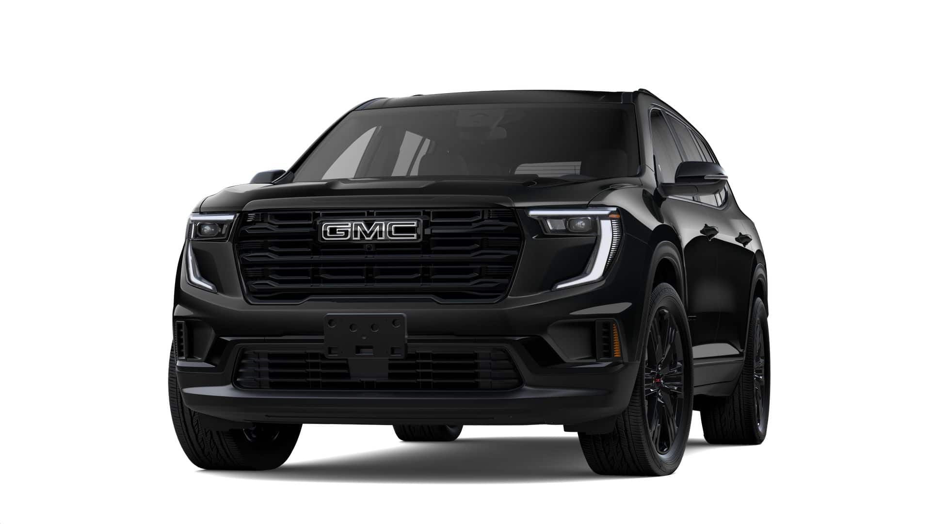 2026 GMC Acadia Elevation in Ebony Twilight Metallic — front three-quarter view
