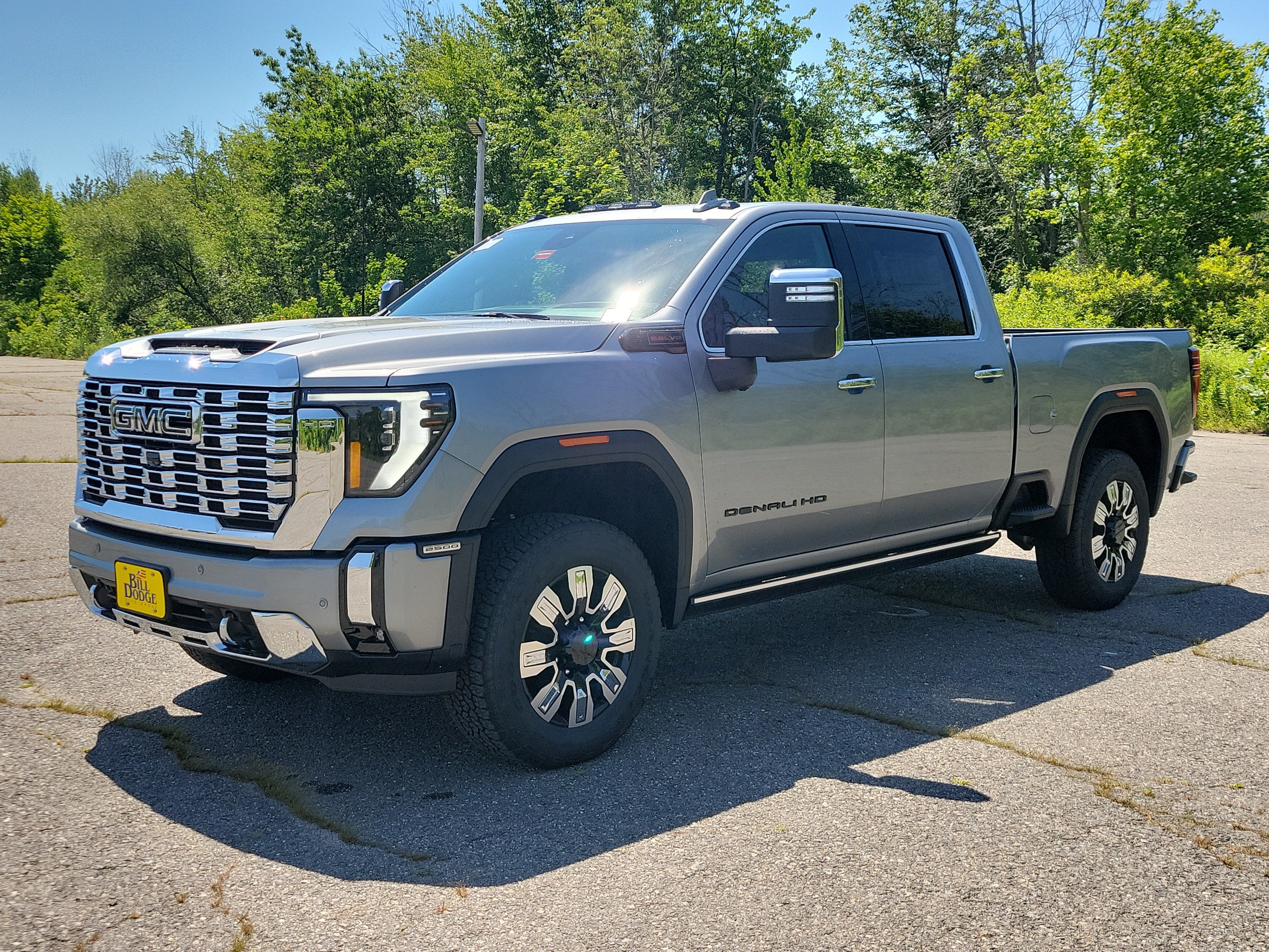 2026 GMC Sierra 2500 HD Denali in Sterling Metallic — front three-quarter view