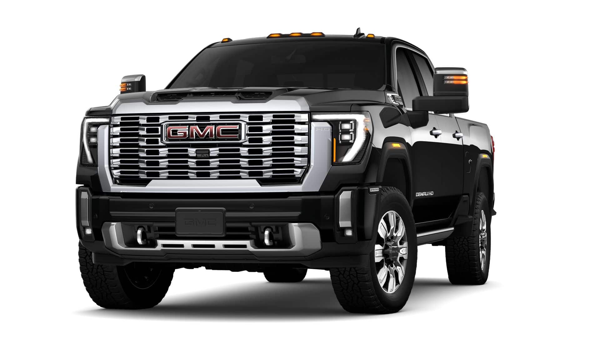 2026 GMC Sierra 2500 HD Denali in Onyx Black — front three-quarter view