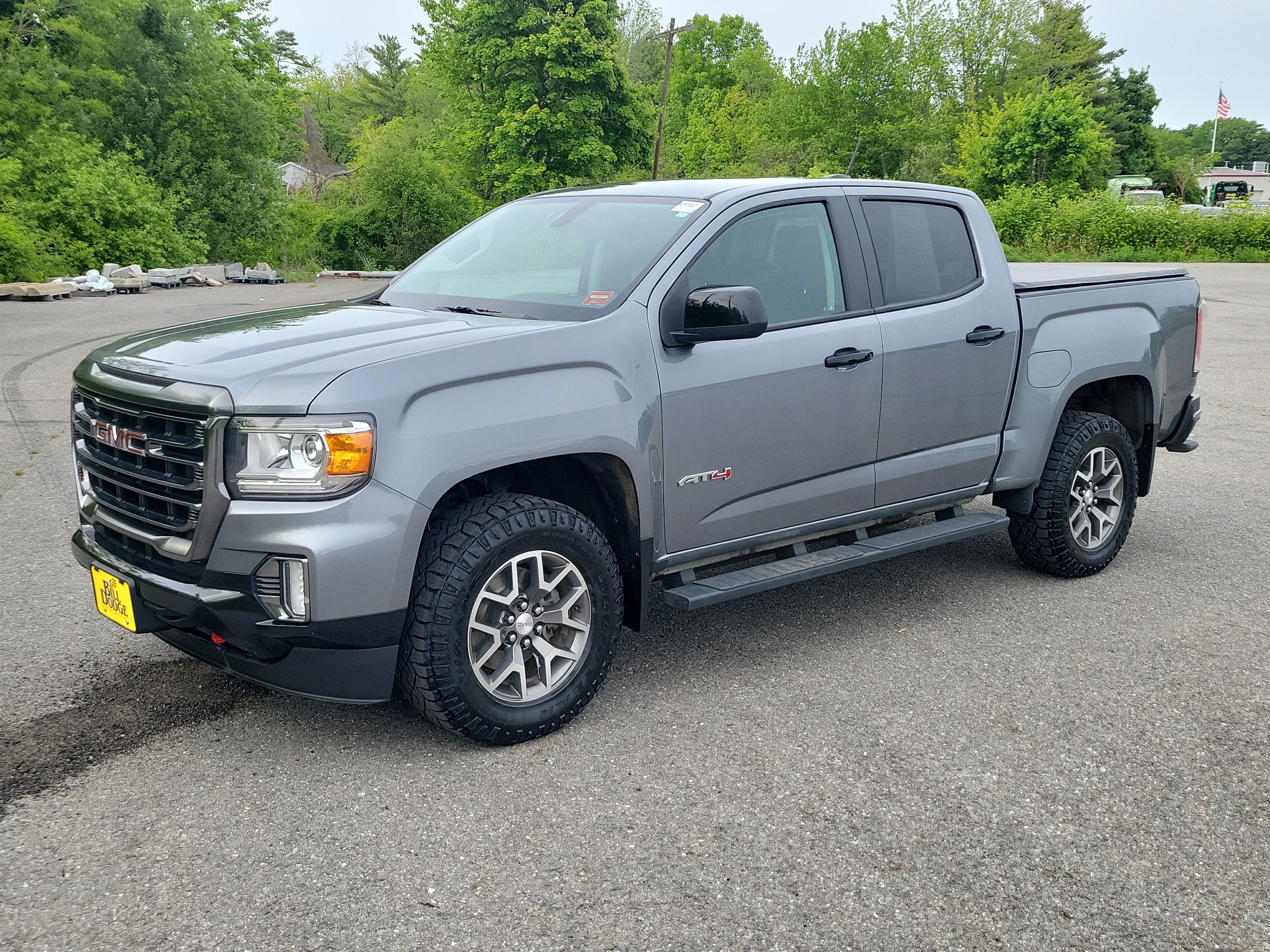 2022 GMC Canyon AT4 - Leather in Satin Steel Metallic — front three-quarter view