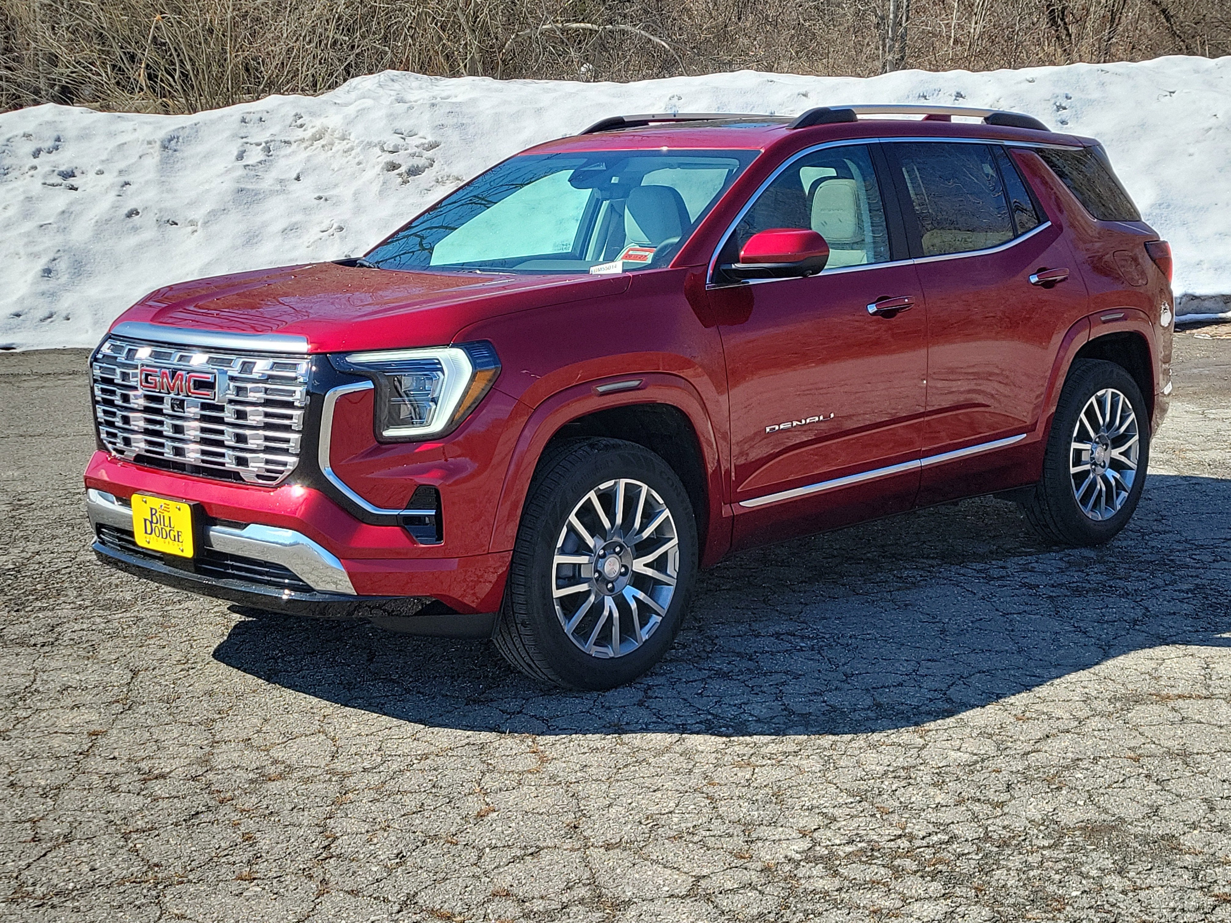 2026 GMC Terrain Denali in Volcanic Red Tintcoat — front three-quarter view
