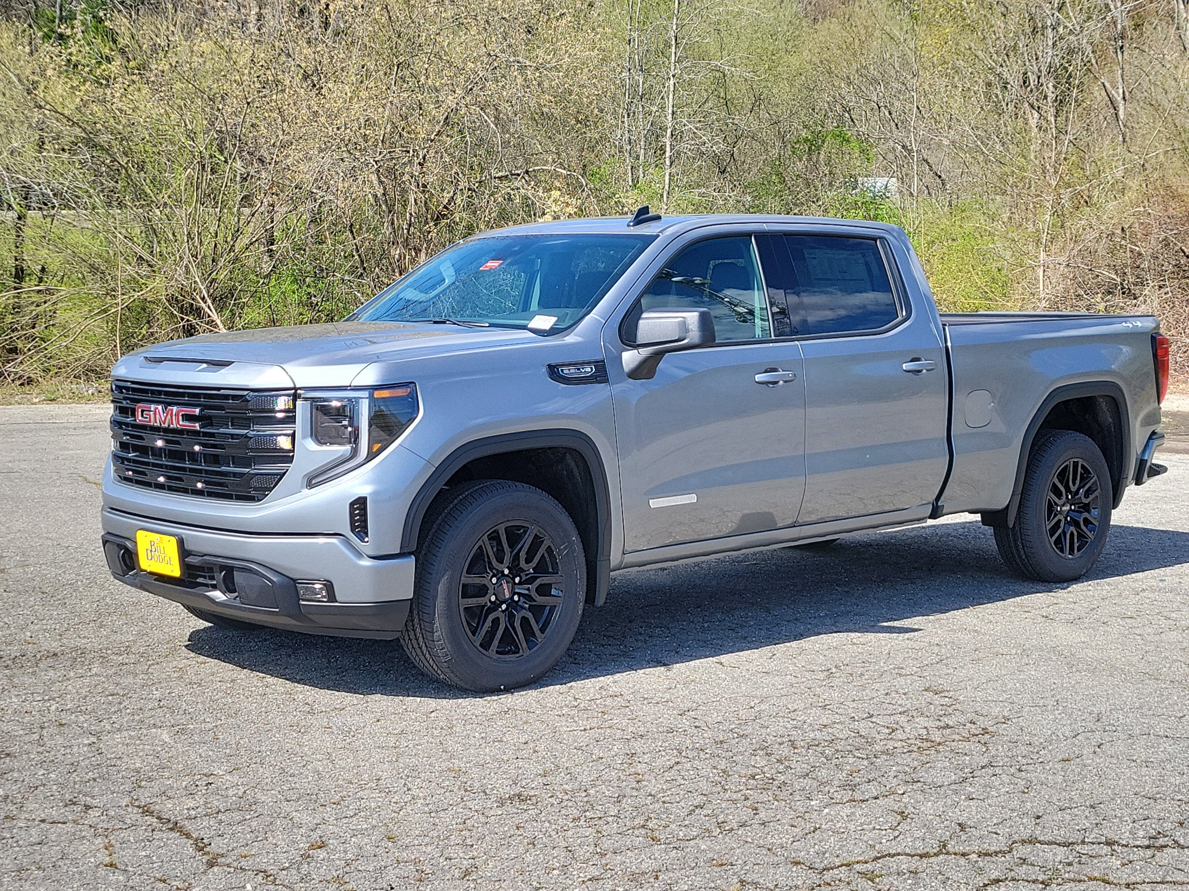 2026 GMC Sierra 1500 Elevation in Sterling Metallic — front three-quarter view