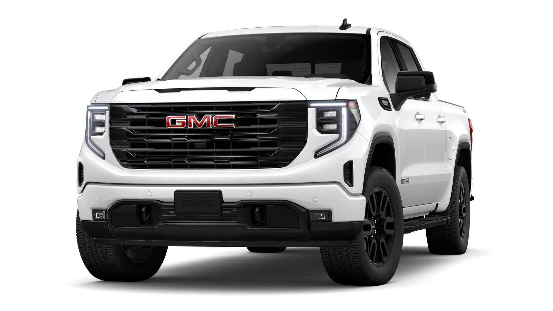 2026 GMC Sierra 1500 Elevation in Summit White — front three-quarter view